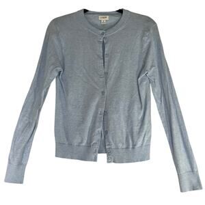 J.Crew Baby Blue Lightweight Button Front Cardigan Sweater Size S